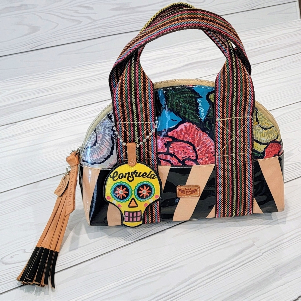 Rosie Legacy U-Tote-It By Consuela Colorful Designer Women's Bag With 2 Charms